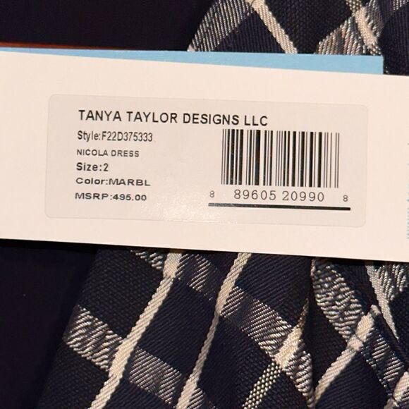 NWTs Tanya Taylor Nicola Puff-Sleeve Belted Check Mini Dress Size 2 - Picture 13 of 13